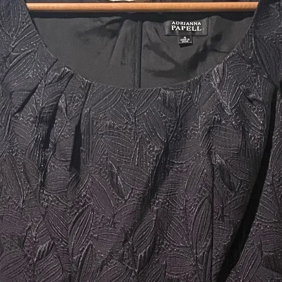 Adrianna Papell Jacquard Cap Sleeve Sheath Dress, Black, Size 4, EUC - Picture 10 of 11